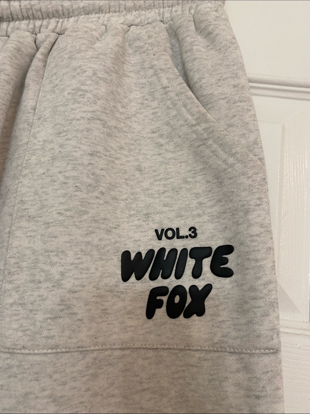 White Fox Boutique Light Gray Cozy Joggers - Picture 3 of 4